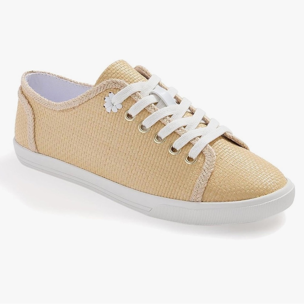 Jack Rogers Sneakers Lia Rope Sneaker in Tan Rattan Sz 9 NEW IN BOX NIB